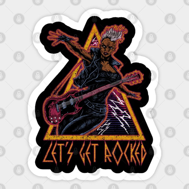 LET'S GET ROCKED Sticker by joeyjamesartworx